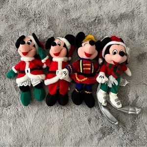 NWT Vintage Disney Beanie Baby Christmas Set of Four